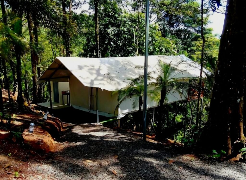 Side view of Rio Celeste's Affordable Glamping Suites