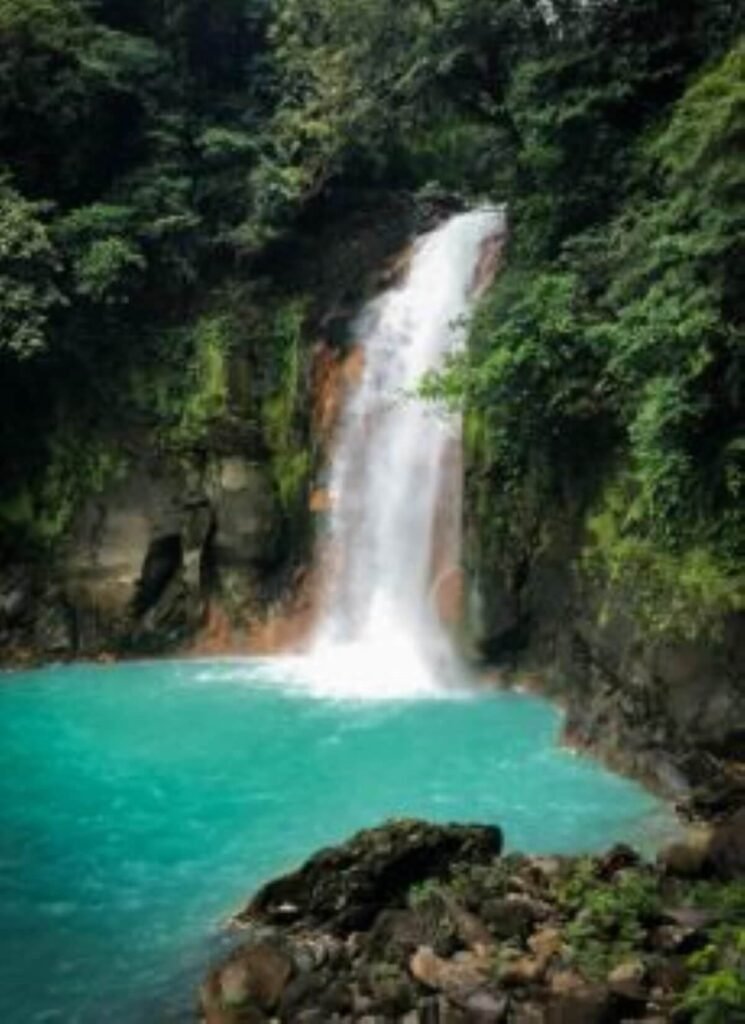 Volcano Tenorio Waterfall, Rio Celeste Hotel Accommodations Lodging In the Jungle, www.tenorioglamping.com